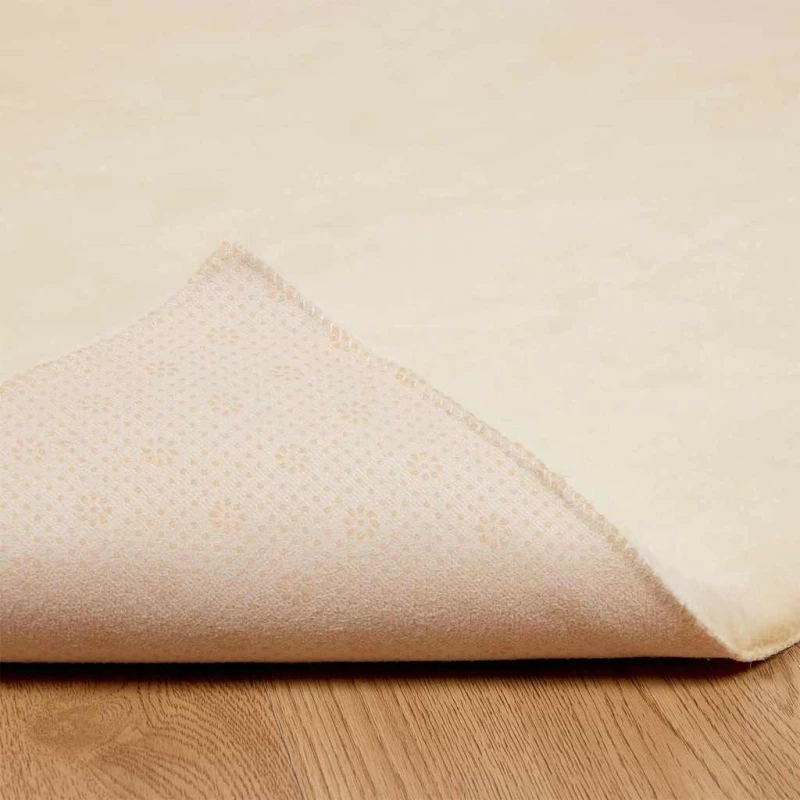 vidaXL Χαλιά Ψεύτικου Κουνελιού Olite Κρεμ 80 x 200 cm Πολυεστέρας