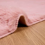 vidaXL Χαλιά Ψεύτικου Κουνελιού Olite Ροζ 140 x 200 cm Πολυεστέρας