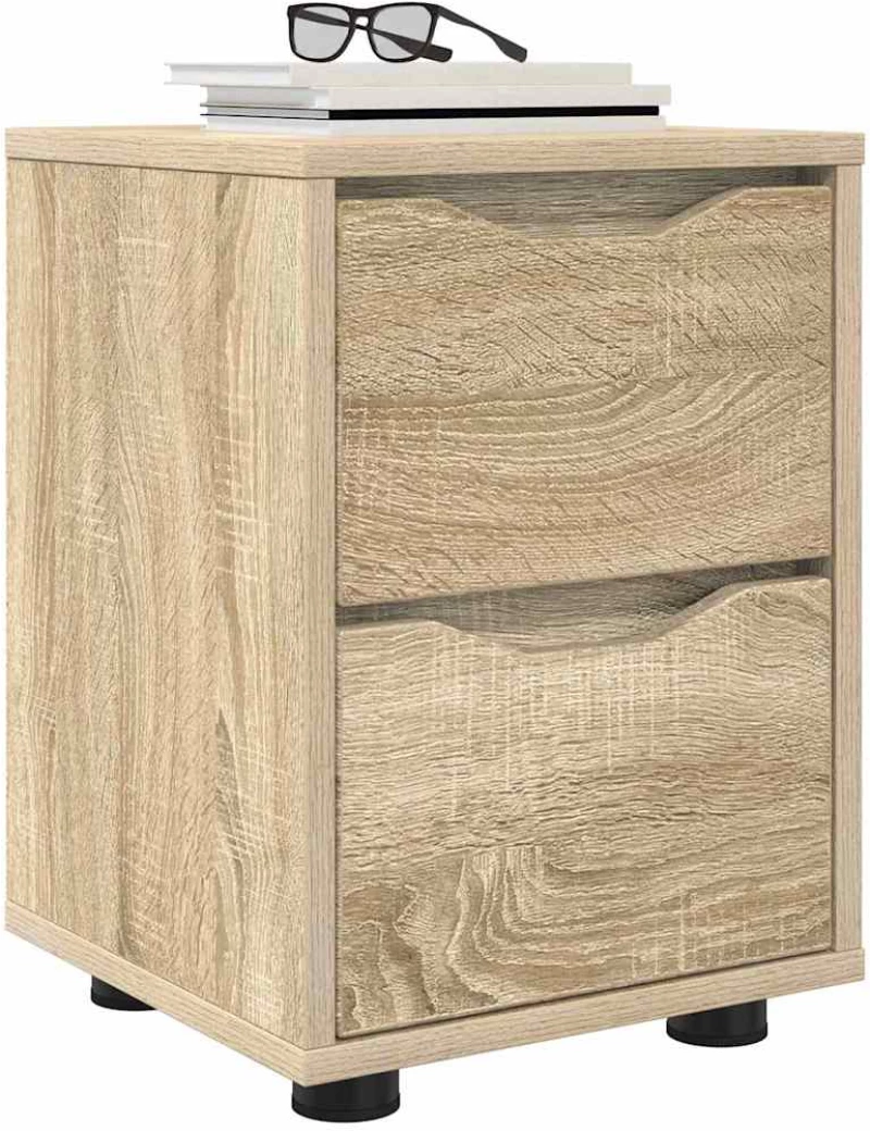 vidaXL Κομοδίνα 2 pcs Δρύς Sonoma 30,5 x 30 x 43 εκ Επεξεργασμένο ξύλο
