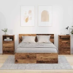 vidaXL Κομοδίνα 2 pcs Παλιό Ξύλο 40 x 30 x 467 εκ Επεξεργασμένο ξύλο