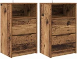 vidaXL Κομοδίνα 2 pcs Παλιό Ξύλο 40 x 30 x 467 εκ Επεξεργασμένο ξύλο