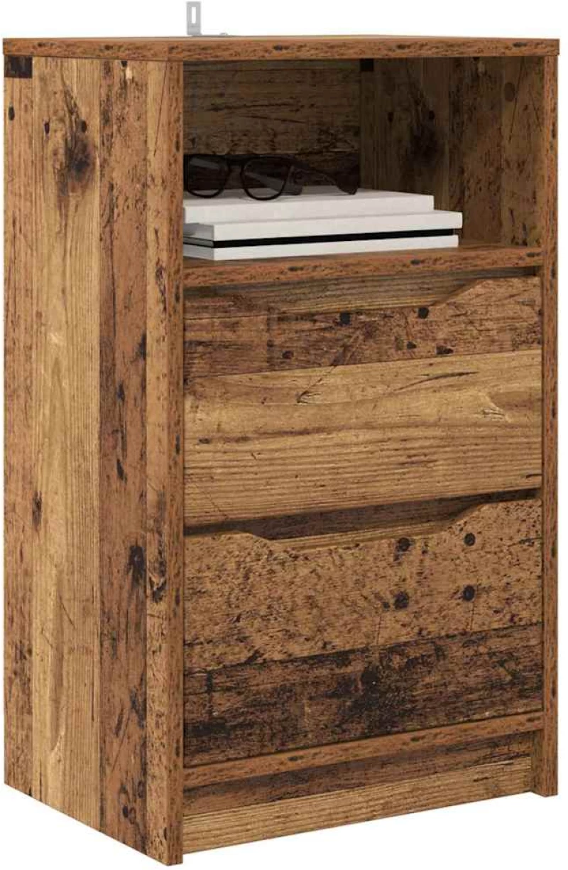 vidaXL Κομοδίνα 2 pcs Παλιό Ξύλο 40 x 30 x 467 εκ Επεξεργασμένο ξύλο
