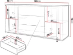 Μπουφές Caro SB 150-Leuko-Leuko gualistero