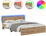 vidaXL Σκελετός Κρεβατιού Artisan Oak 135 x 190 cm Επεξεργασμένο ξύλο