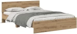 vidaXL Σκελετός Κρεβατιού Artisan Oak 135 x 190 cm Επεξεργασμένο ξύλο