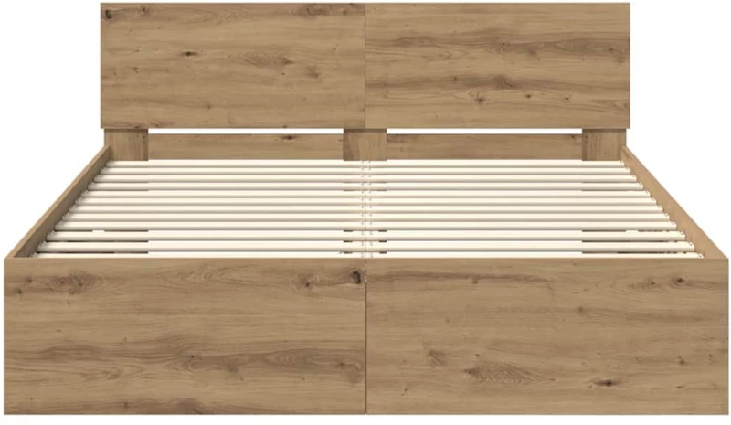 vidaXL Σκελετός Κρεβατιού Artisan Oak 135 x 190 cm Επεξεργασμένο ξύλο