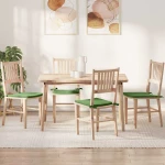 vidaXL Μαξιλάρια καθισμάτων 4 pcs Ανοιχτό Πράσινο 40 x 40 x 3 cm