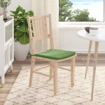 vidaXL Μαξιλάρια καθισμάτων 4 pcs Ανοιχτό Πράσινο 40 x 40 x 3 cm