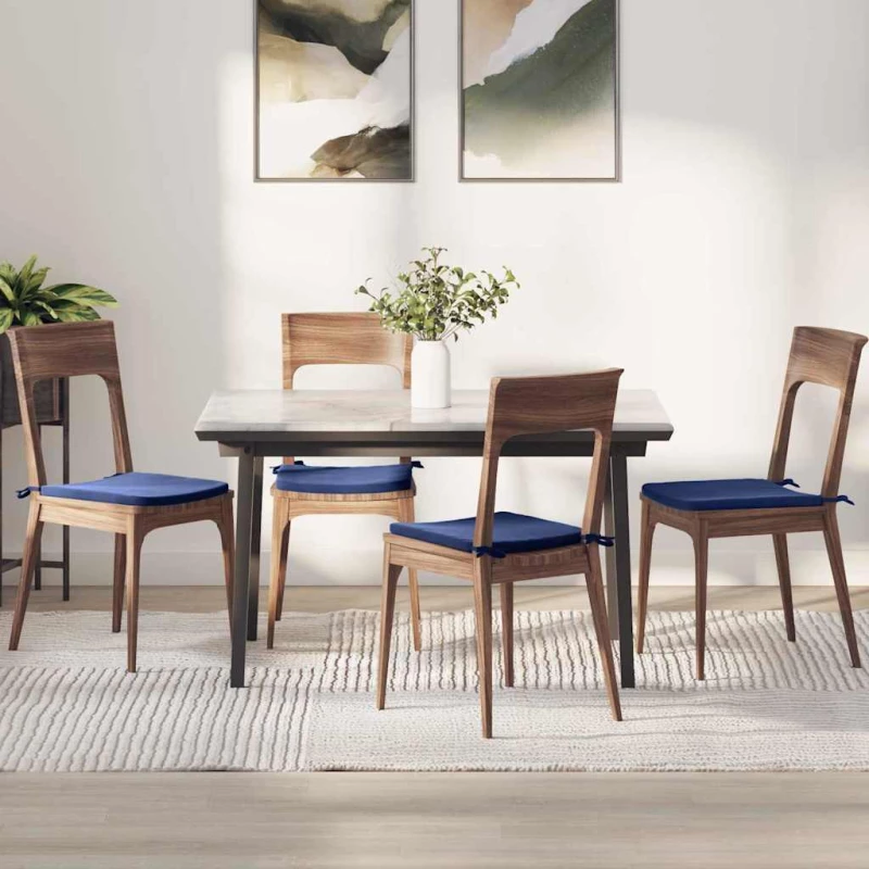 vidaXL Μαξιλάρια καθισμάτων 4 pcs Μπλε Αστυνομίας 40 x 40 x 3 cm