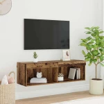 vidaXL Σετ επίπλου τηλεόρασης Επιτοίχιο Παλιό Ξύλο 100 x 30 x 30 cm