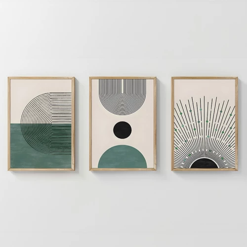 Πίνακας Kertia pakoworld τρίπτυχος με ψηφιακή εκτύπωση και πλαίσιο 33x1.5x48εκ