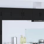 vidaXL Κρεμαστό ντουλάπι κουζίνας με ράφι Μαύρο 40 x 31 x 40 εκ.