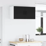 vidaXL Κρεμαστό ντουλάπι κουζίνας με ράφι Μαύρο 40 x 31 x 40 εκ.