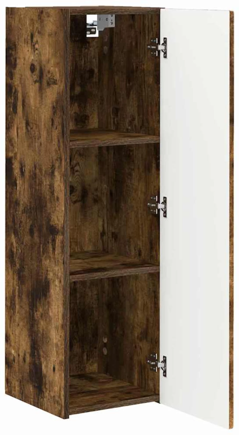 vidaXL Ντουλάπι Τηλεόρασης Τοίχου Επιτοίχιο 2 pcs Καπνιστό Δρύς