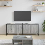 vidaXL Ντουλάπι TV Γκρίζο Σονομα 140 x 36 x 49.5 εκ Επεξεργασμένο ξύλο