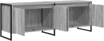vidaXL Ντουλάπι TV Γκρίζο Σονομα 140 x 36 x 49.5 εκ Επεξεργασμένο ξύλο
