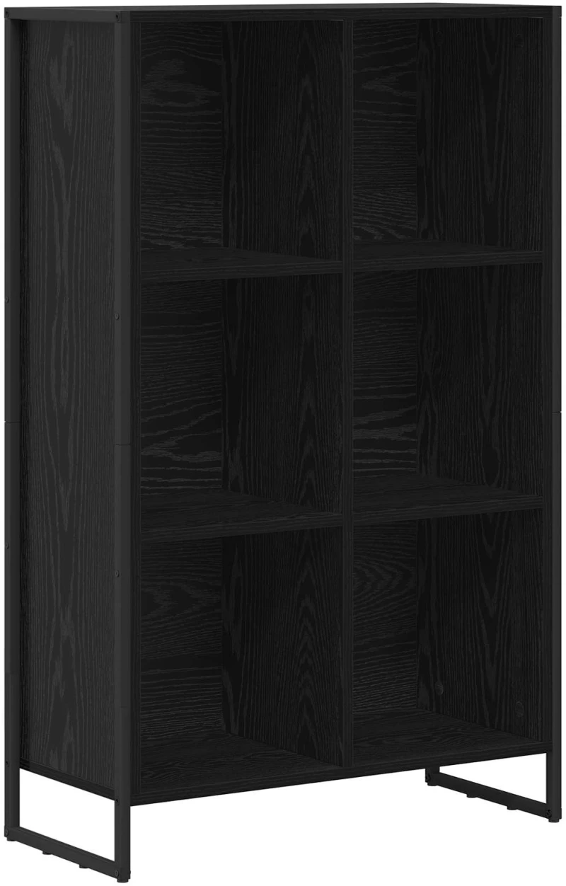 vidaXL Βιβλιοθήκη Μαύρη Οξυά 99.5 x 30 x 108.5 εκ Επεξεργασμένο ξύλο