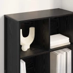 vidaXL Βιβλιοθήκη Μαύρη Οξυά 99.5 x 30 x 108.5 εκ Επεξεργασμένο ξύλο