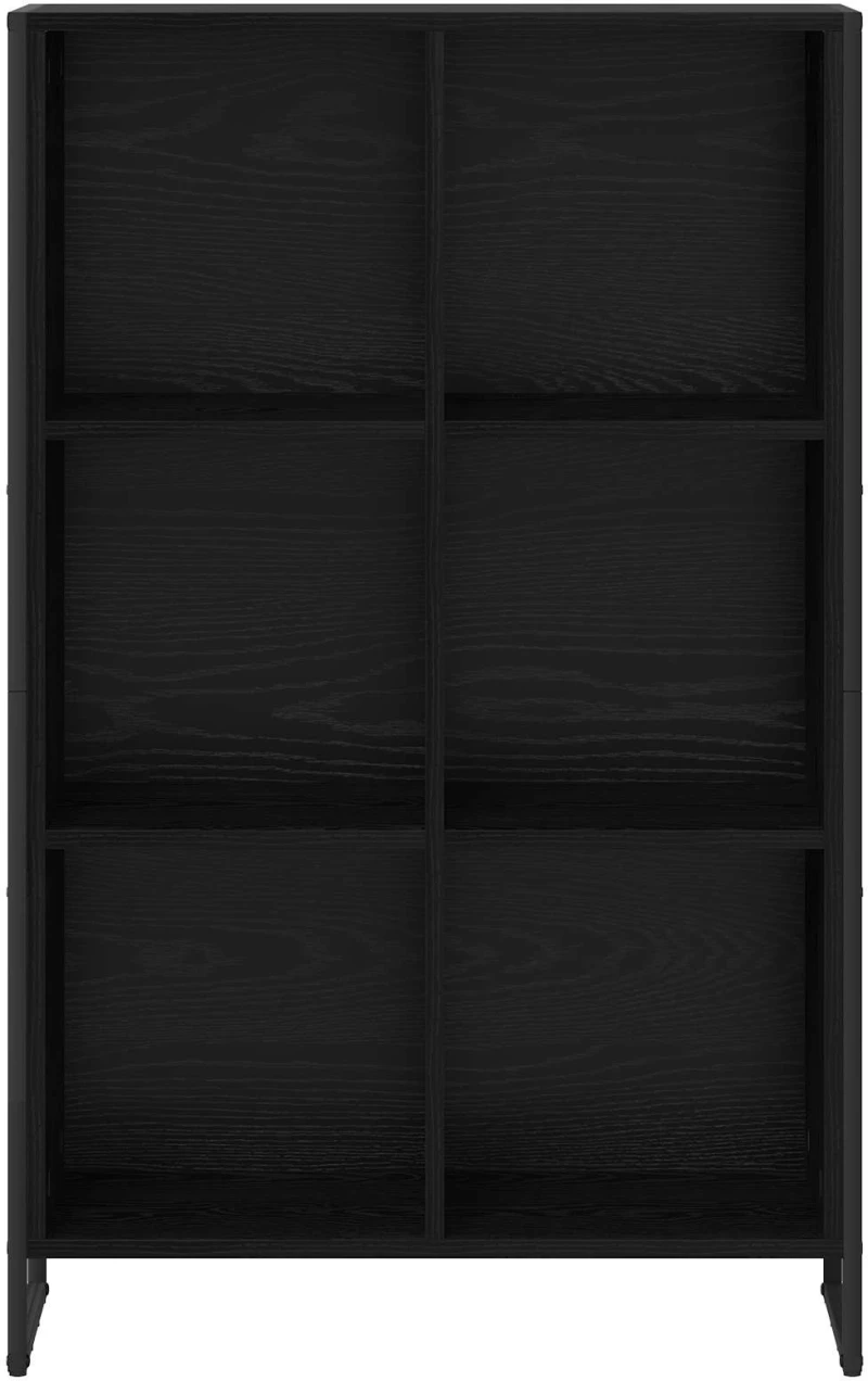 vidaXL Βιβλιοθήκη Μαύρη Οξυά 99.5 x 30 x 108.5 εκ Επεξεργασμένο ξύλο