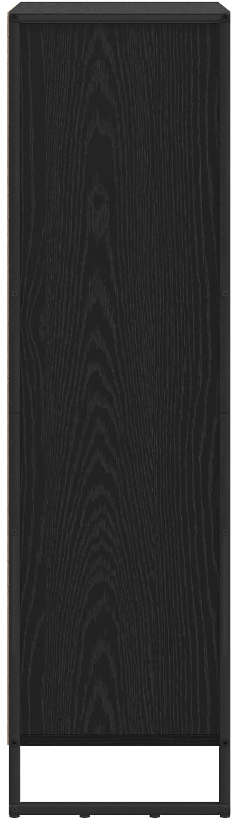 vidaXL Βιβλιοθήκη Μαύρη Οξυά 99.5 x 30 x 108.5 εκ Επεξεργασμένο ξύλο