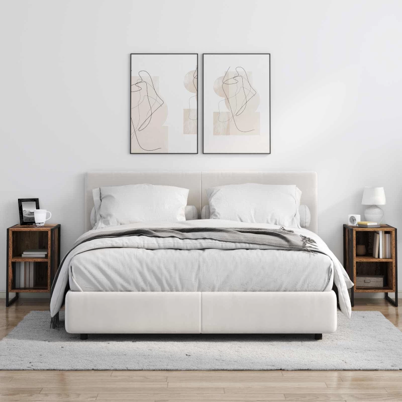 vidaXL Κομοδίνο 2 pcs Παλιό Ξύλο 39.5 x 30 x 50 εκ Επεξεργασμένο ξύλο