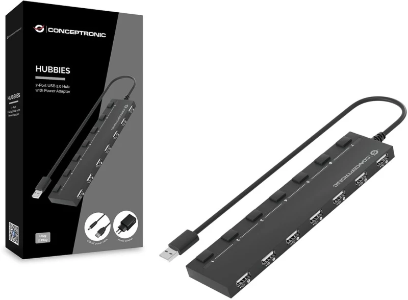 Καλώδιο USB Conceptronic 110516807101 Μαύρο
