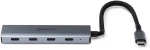 USB Hub LINDY 43414 Γκρι