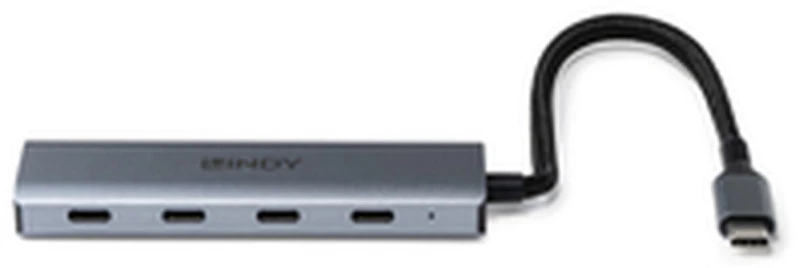 USB Hub LINDY 43414 Γκρι