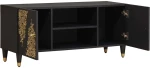 vidaXL Ντουλάπι TV με ράφι Μαύρο 105 x 33 x 46 εκ. Στερεό ξύλο μάνγκο