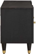 vidaXL Ντουλάπι TV με ράφι Μαύρο 105 x 33 x 46 εκ. Στερεό ξύλο μάνγκο