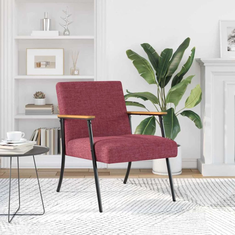 vidaXL Πολυθρόνα Κόκκινο 59 x 75 x 78 εκ ύφασμα