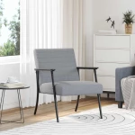 vidaXL Πολυθρόνα Ανοιχτό γκρι 59 x 75 x 78 εκ ύφασμα