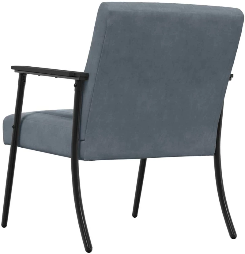 vidaXL Πολυθρόνα Σκούρο Γκρι 59 x 75 x 78 εκ Βελούδο