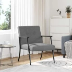 vidaXL Πολυθρόνα Σκούρο Γκρι 59 x 75 x 78 εκ ύφασμα
