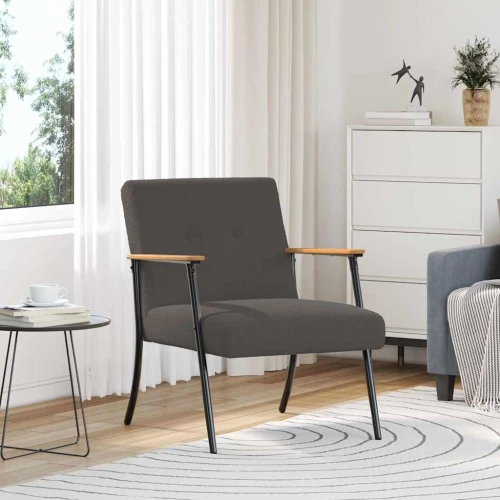 vidaXL Πολυθρόνα Σκούρο Γκρι 59 x 75 x 78 εκ