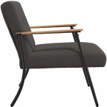 vidaXL Πολυθρόνα Σκούρο Γκρι 59 x 75 x 78 εκ