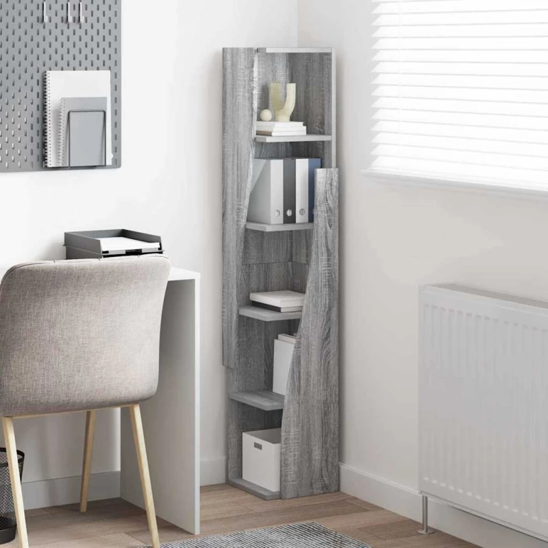 vidaXL Γωνιακό Ντουλάπι Λευκό 27,5x27x140εκ Επεξεργασμένο ξύλο