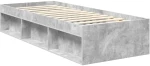 vidaXL Σκελετός Κρεβατιού Γκρι Μπετόν 75 x 190 cm Επεξεργασμένο ξύλο