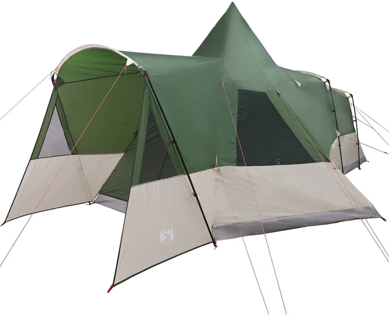 vidaXL Σκηνίτσα Teepee με στέγη Πράσινο 720 x 465 x 295 εκ