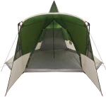 vidaXL Σκηνίτσα Teepee με στέγη Πράσινο 720 x 465 x 295 εκ