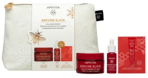 Apivita | Promo Beevine Elixir με Wrinkle & Firmness Lift Cream Light Texture, 50ml & Serum, 10ml & Eye & Lip Cream, 1.5ml | 1set