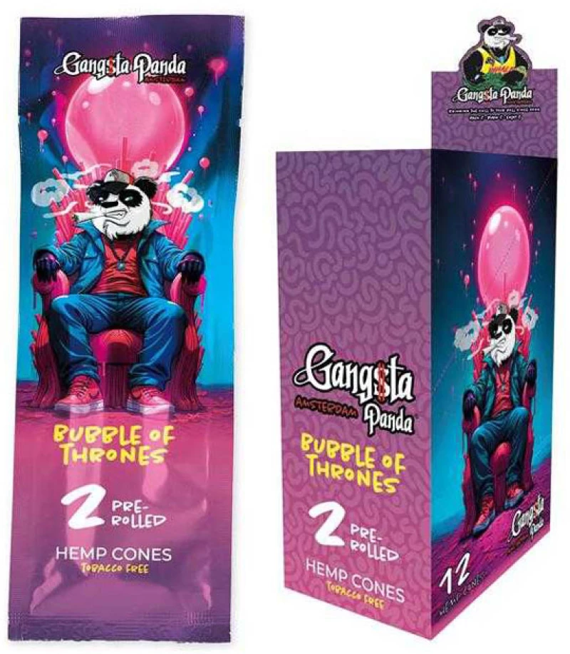 Gangsta Panda Blunt Wraps Πουρόφυλλα - Bubblegum 2φ.