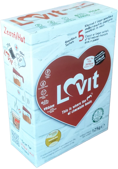 Σοκολάτα Γάλακτος Ρόφημα Barista Lovit Classic 5 x 25g σε φακελάκια