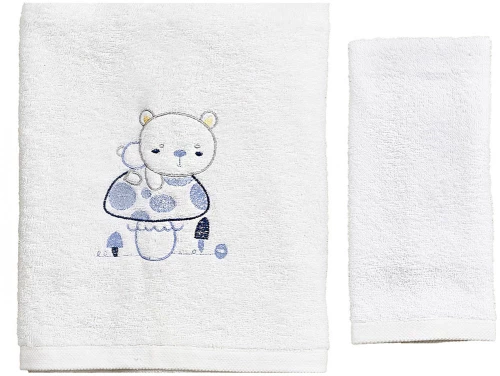 Σετ Πετσέτες 2τμχ Bear Σιέλ