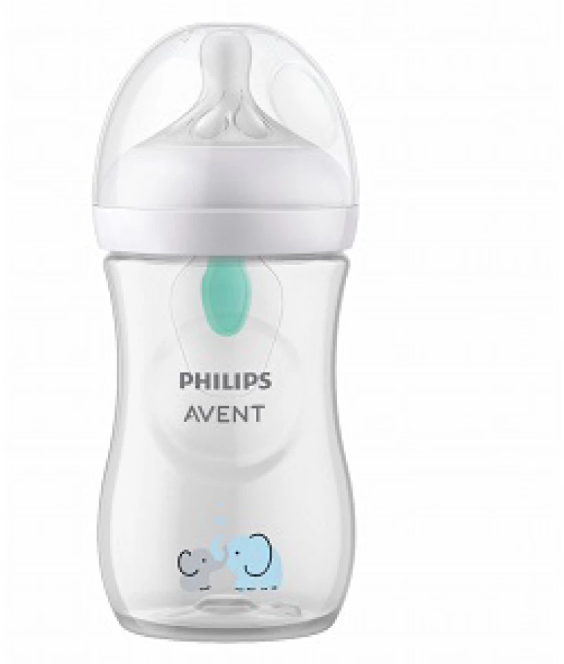 Philips Avent Μπιμπερό Natural Response με αεραγωγό Airfree Elephant 3-6m+ 260ml