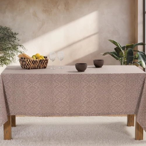 Τραπεζομάντηλο Orion Grey Nef-Nef Homeware 140Χ140 Βαμβάκι-Πολυέστερ