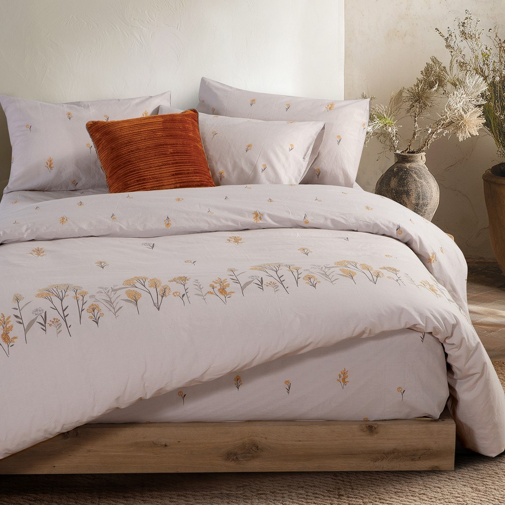 Παπλωματοθήκη Fragesca (Σετ 2τμχ) Grey Nef-Nef Homeware Μονό 170x240cm 100% Βαμβάκι