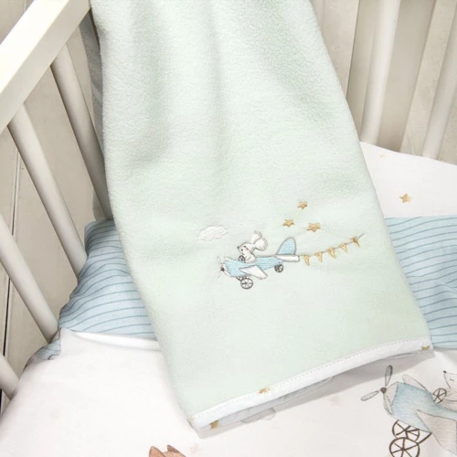 Κουβέρτα Βρεφική Fleece Joy Ride Ciel Nima Αγκαλιάς 80x110cm Microfiber