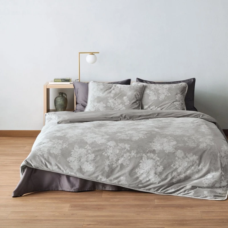 Παπλωματοθήκη Vincent Grey Kentia Υπέρδιπλo 220x240cm Πολυέστερ