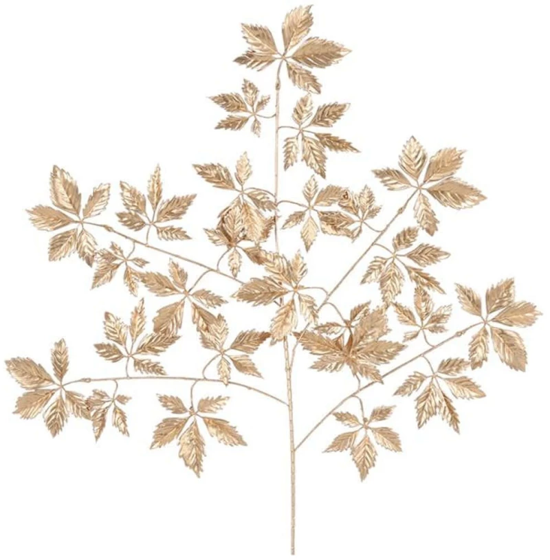 Χριστουγεννιάτικο Κλαδί Με Φύλλα 013.827008 100cm Gold